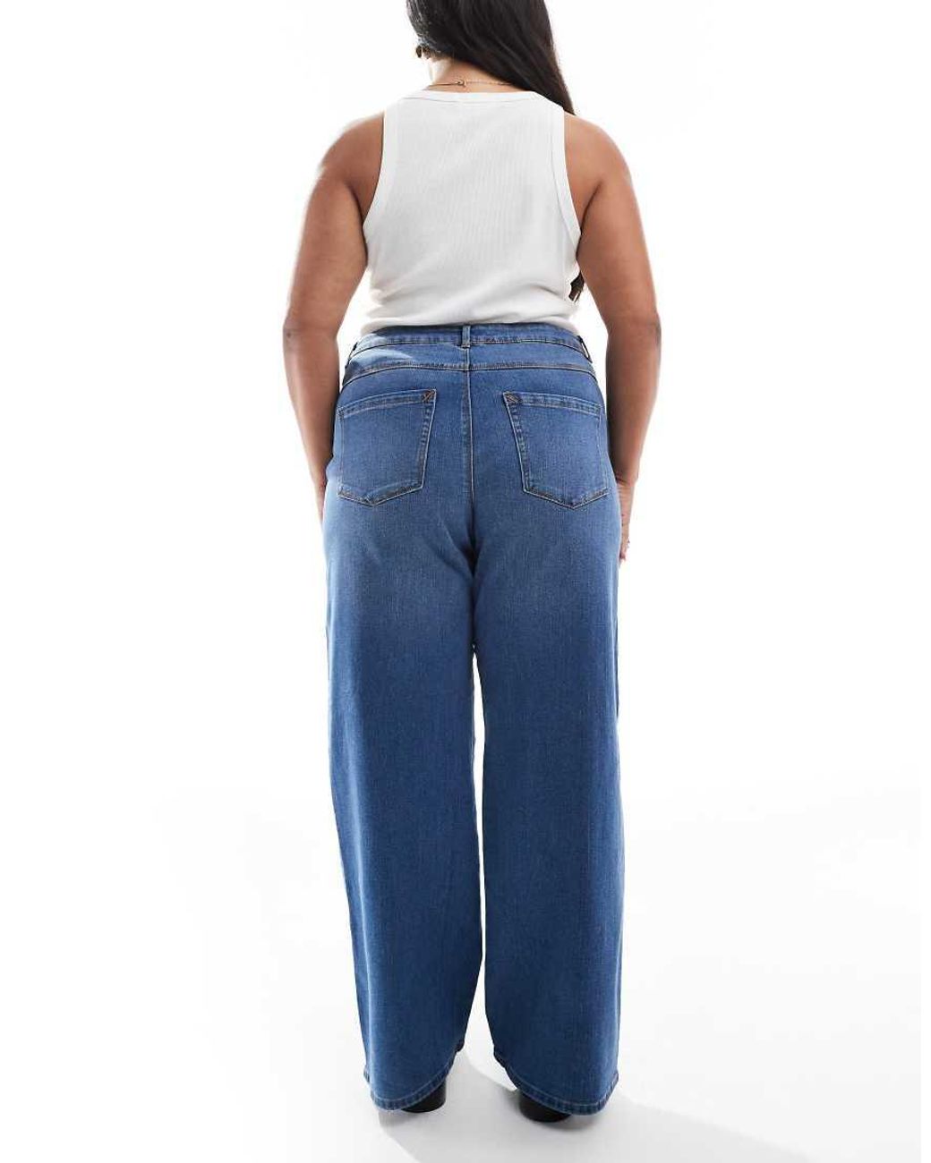 ONLY Blue High Waist Wide Leg Jeans