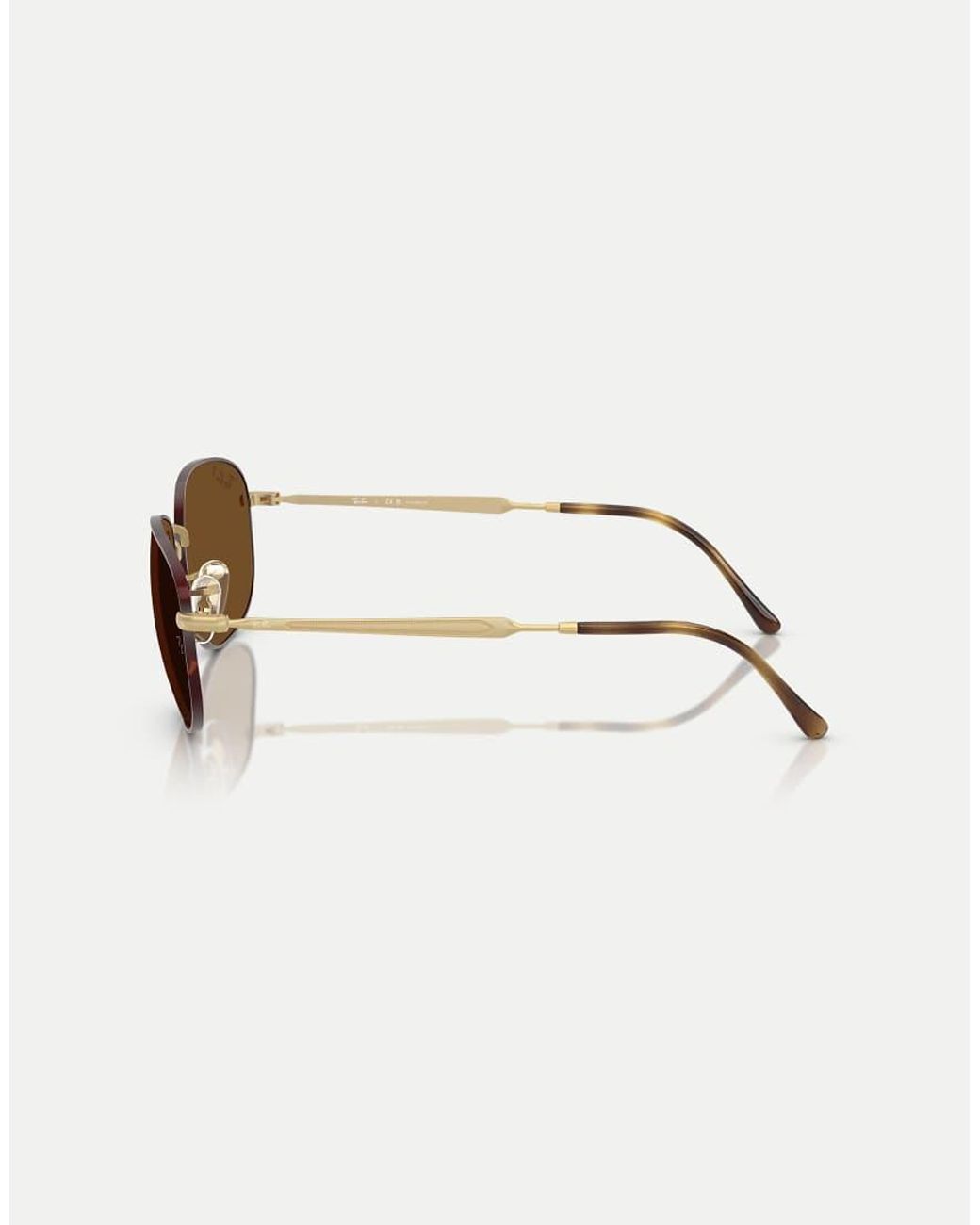 Ray-Ban Brown Rb3754 Rectangle Polarised Sunglasses With Lens