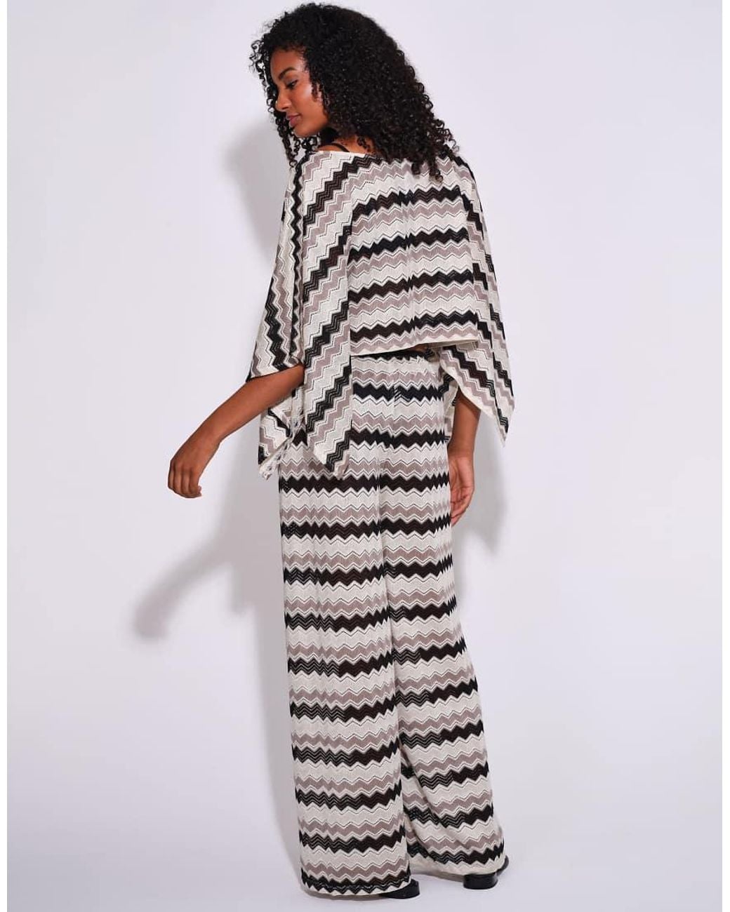 South Beach White Crochet Wide Leg Trousers