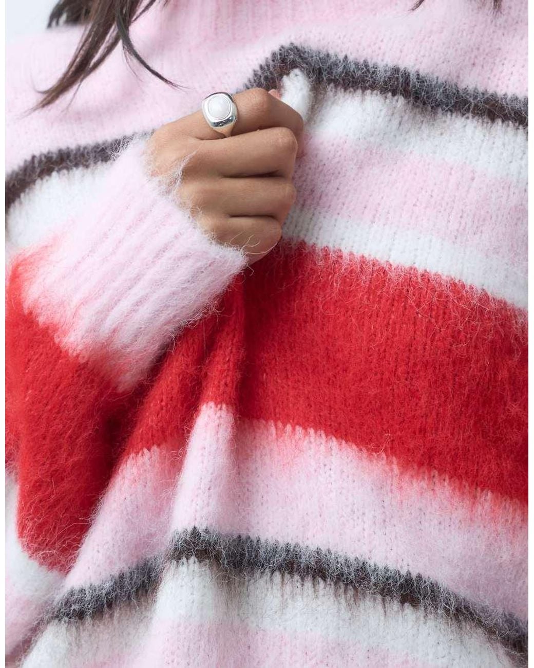 ASOS Red Crew Neck Boxy Jumper