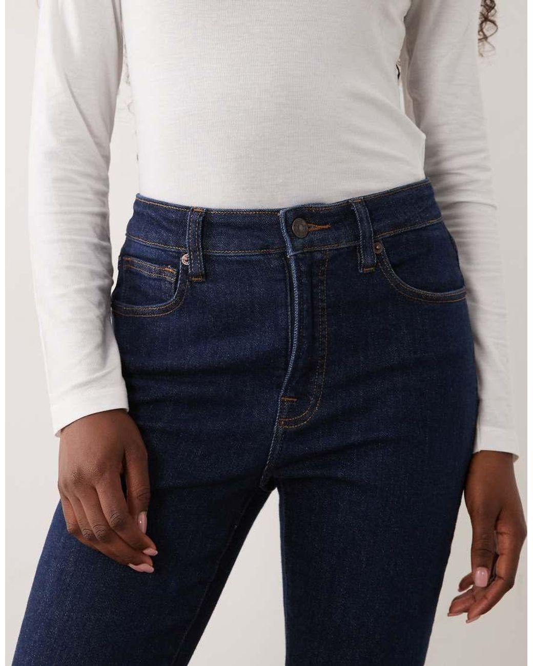 GOOD AMERICAN Blue Good Legs Mid Rise Skinny Jeans