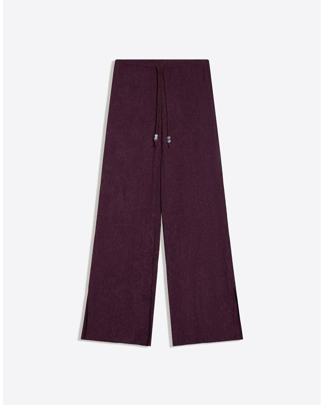 Bershka Red Wide-Leg Trousers With Elasticated Waist