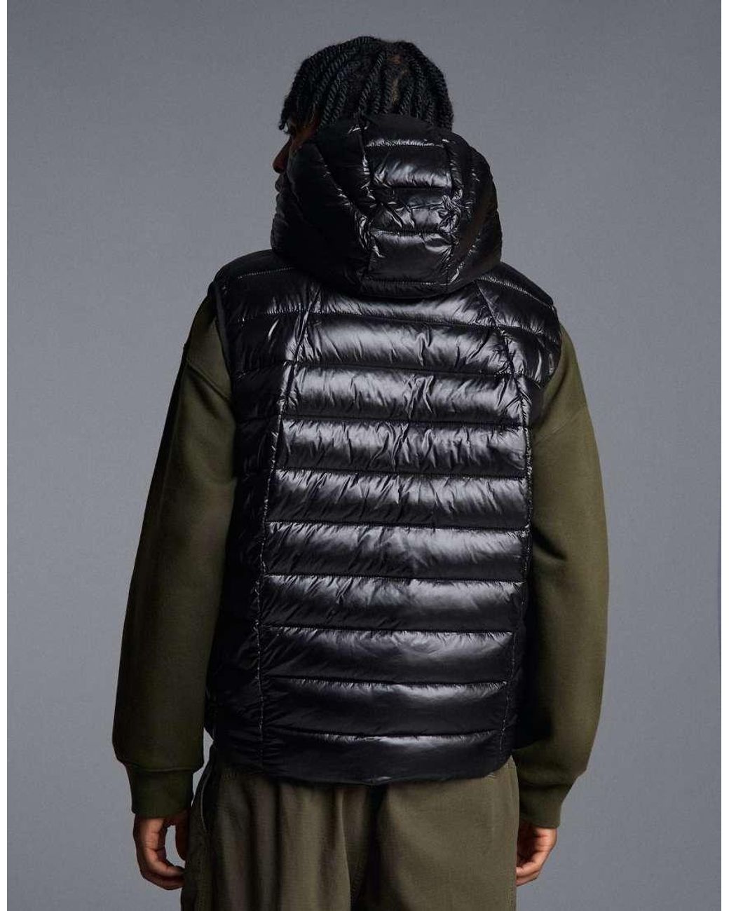 Bershka Gray Ultralight Quilted Gilet for men