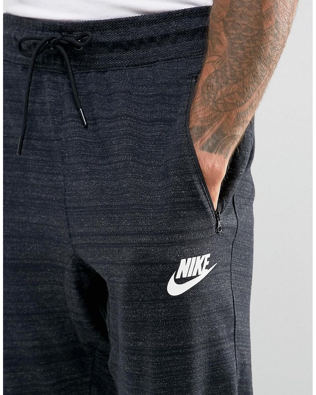 Nike Cotton Advanced Knit Joggers In Black 918322-010 for Men | Lyst  Australia
