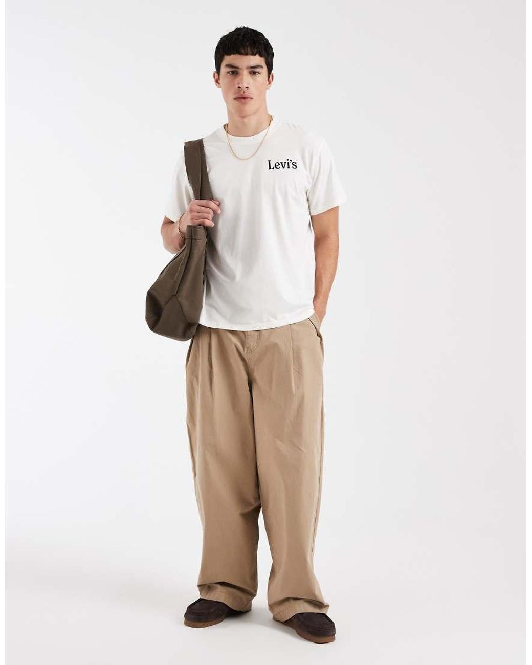 Levi's White Relaxed Back Graphic Print T-shirt for men