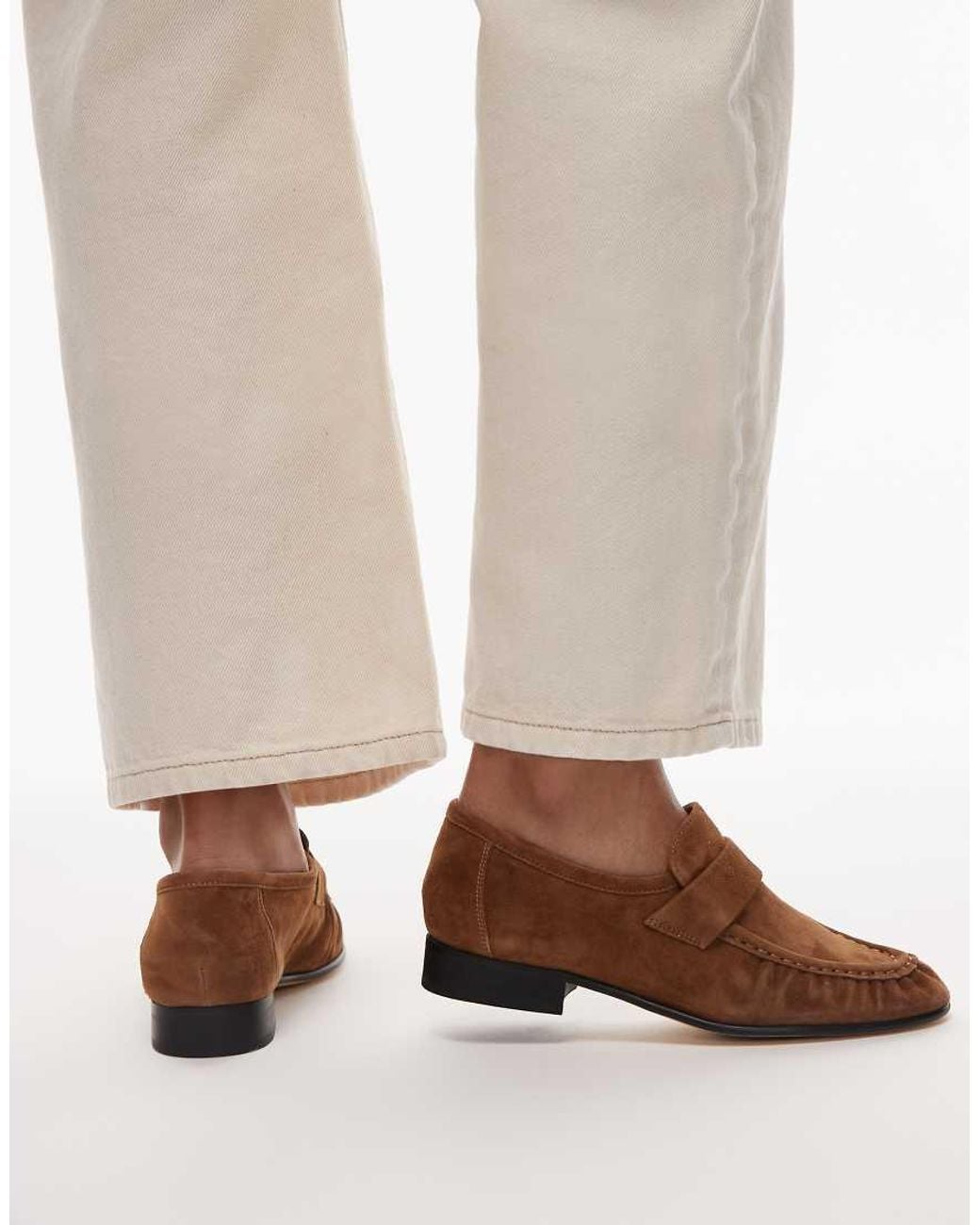 Tony Bianco Brown Gatsby Suede Loafers