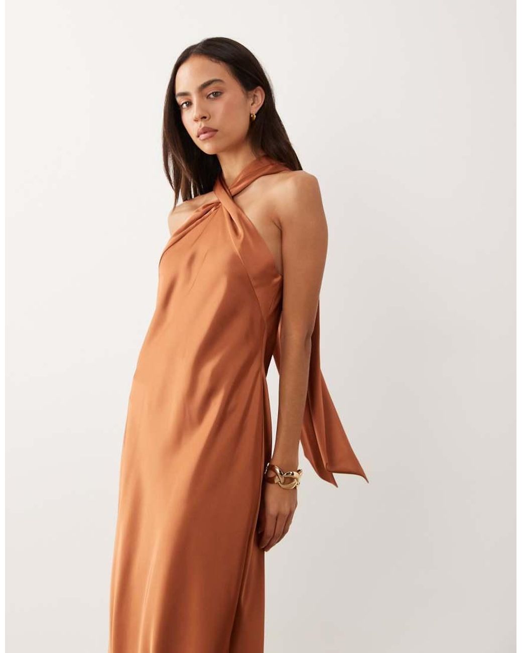 Ralph Lauren Red Halter Neck Maxi Dress