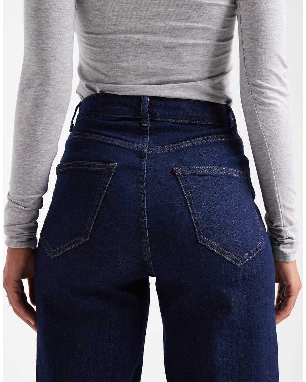 ONLY Blue Hannah Extra High Waist Wide Leg Jeans