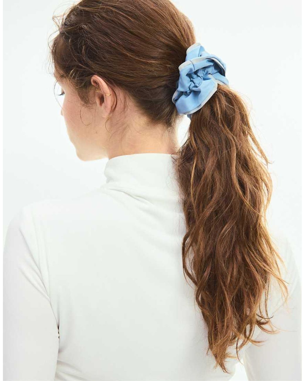 Stradivarius Blue Set Of 2 Sporty Scrunchies