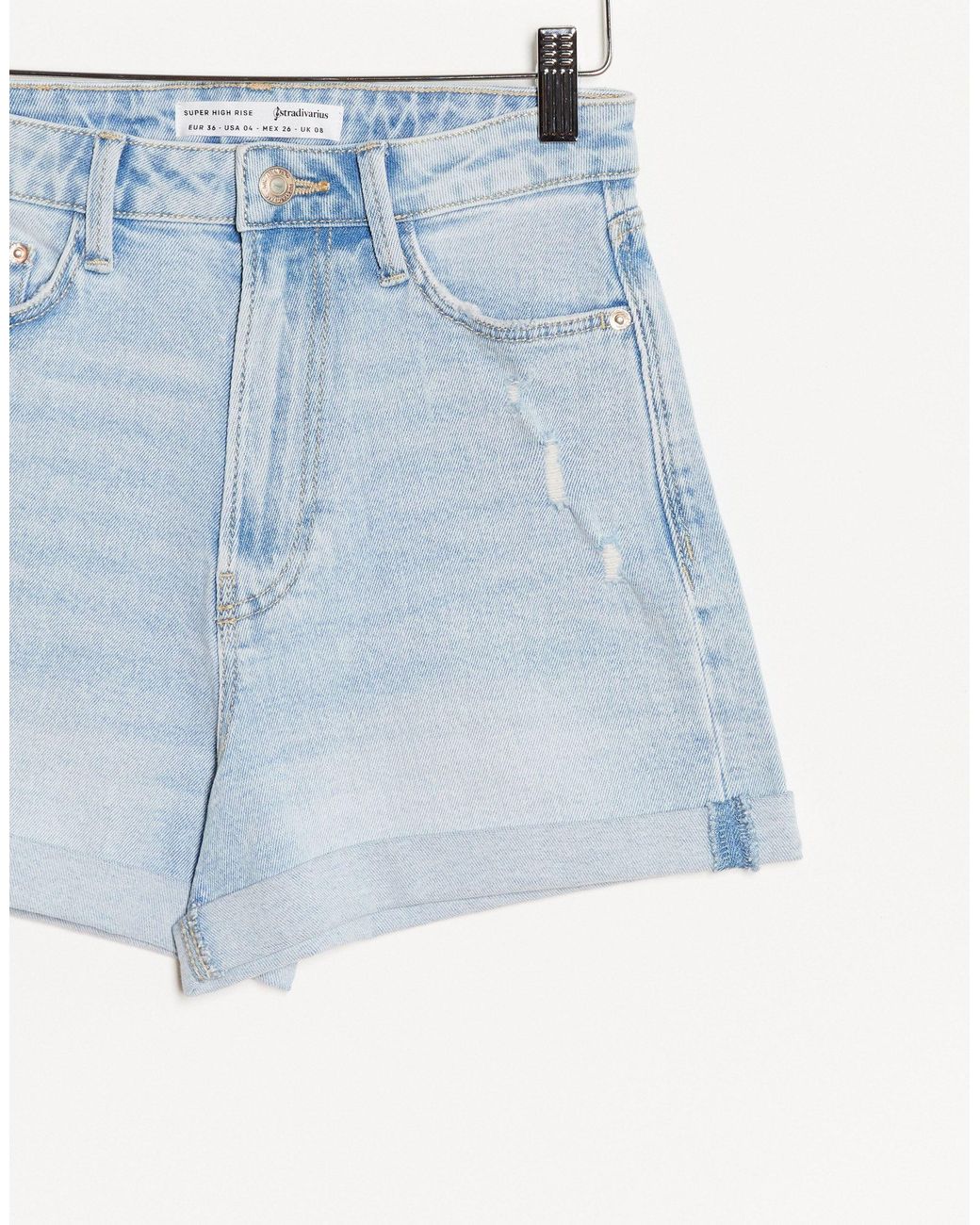 Stradivarius Denim Mom Slim Short With 