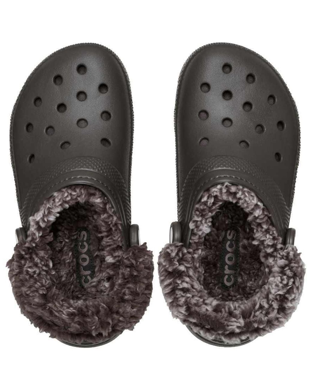 CROCSTM Black Classic Fleece Lined Clogs