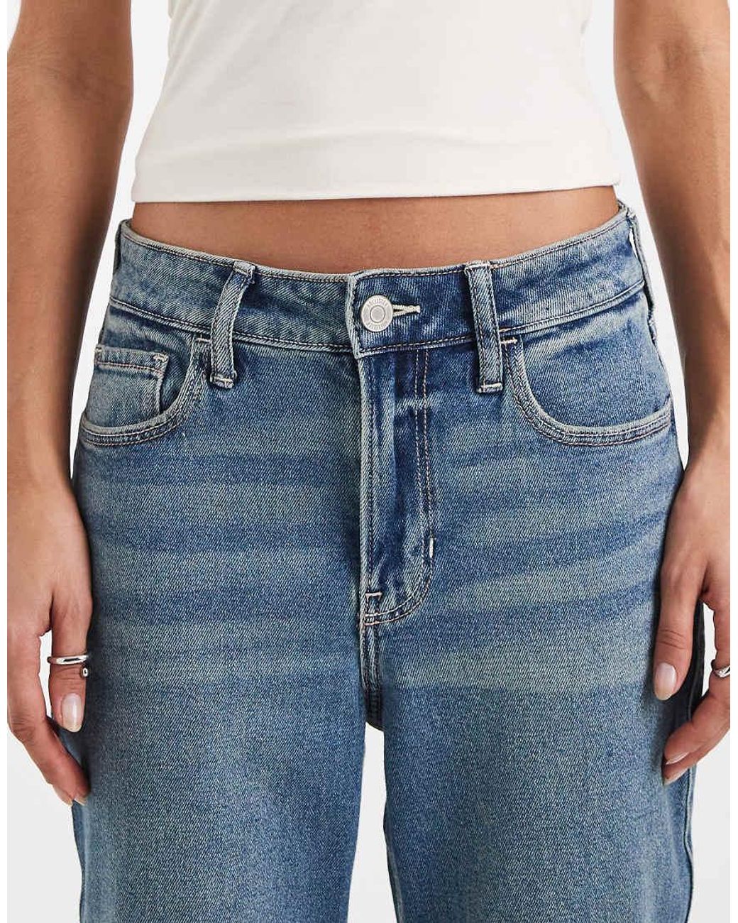 Hollister Blue High Rise Flare Jeans