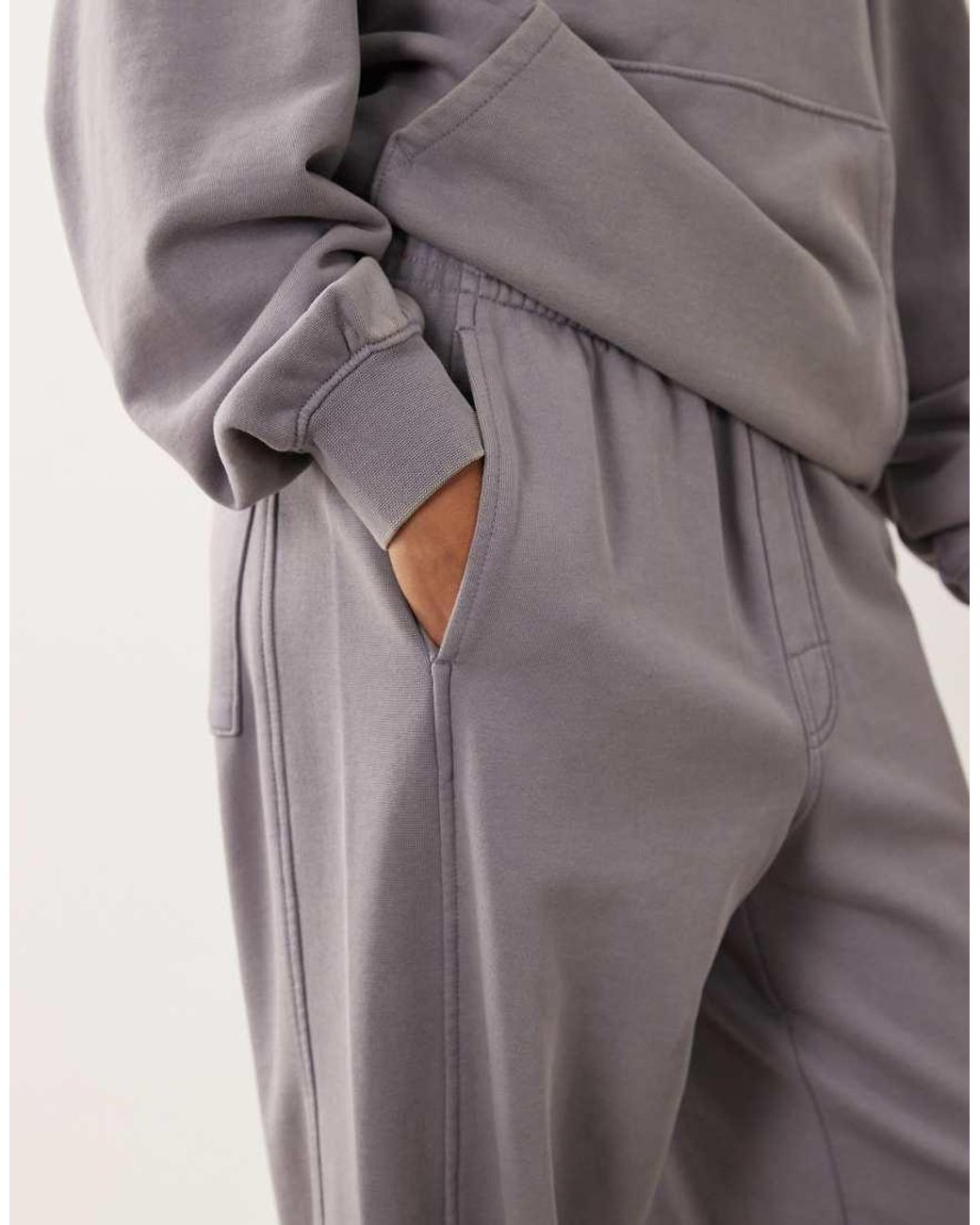 Calvin Klein Gray Woven Label Terry Trouser Co-ord