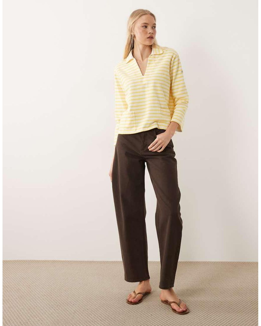 Polo Ralph Lauren Yellow Striped Knit Pullover