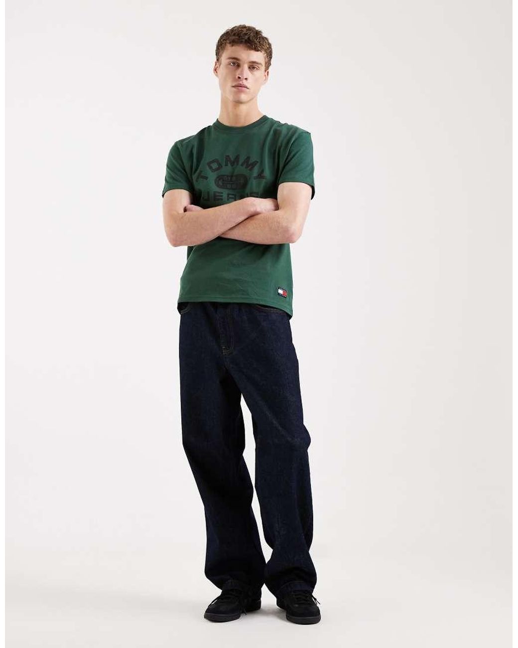 Tommy Hilfiger Green Gym Logo T-shirt for men
