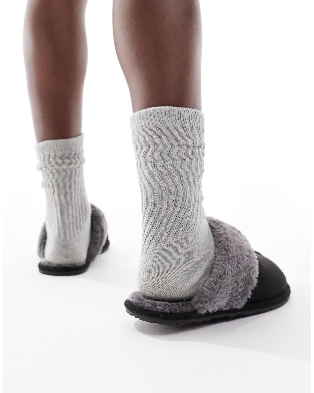 SEQWL Black – mules aus kunstpelz