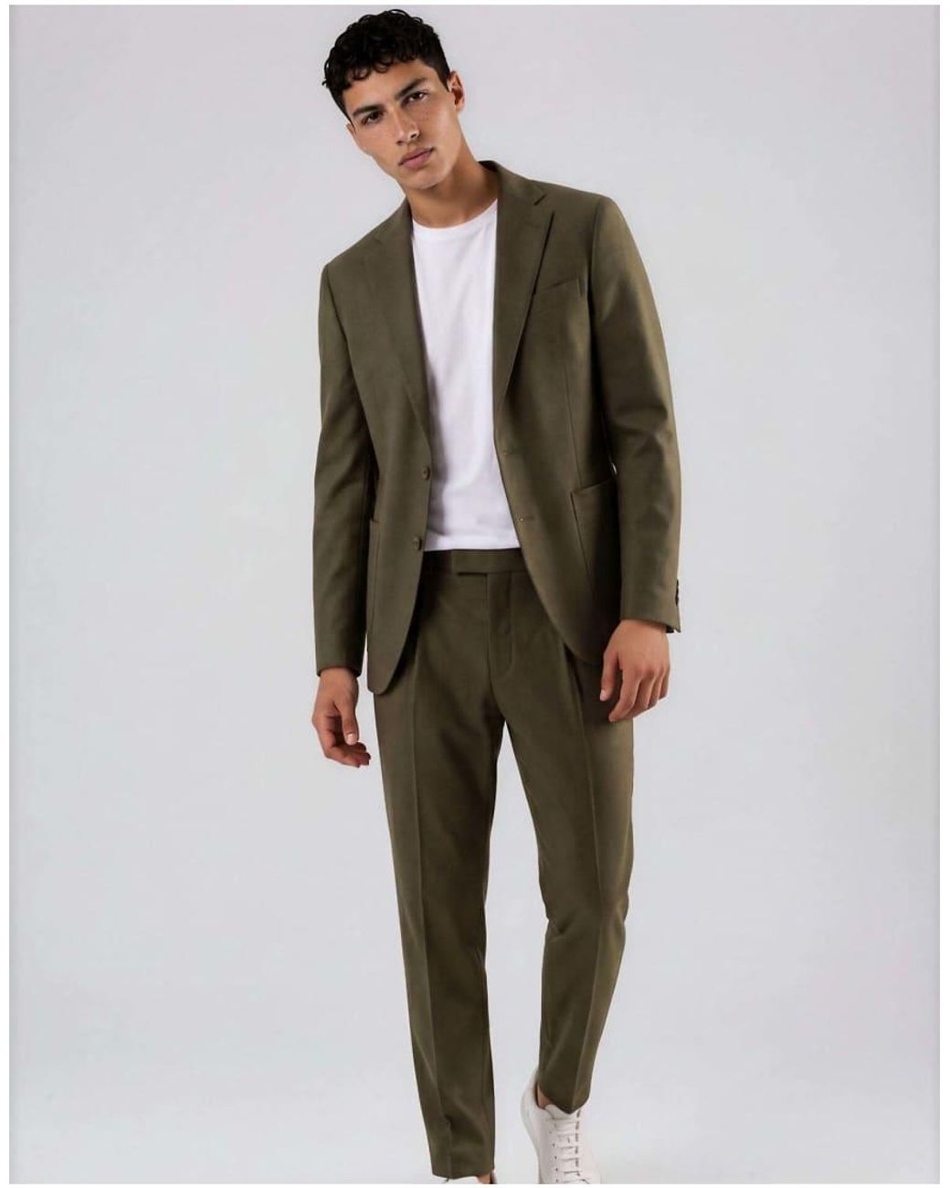 Harry Brown Green Arthur Flannel Blazer for men