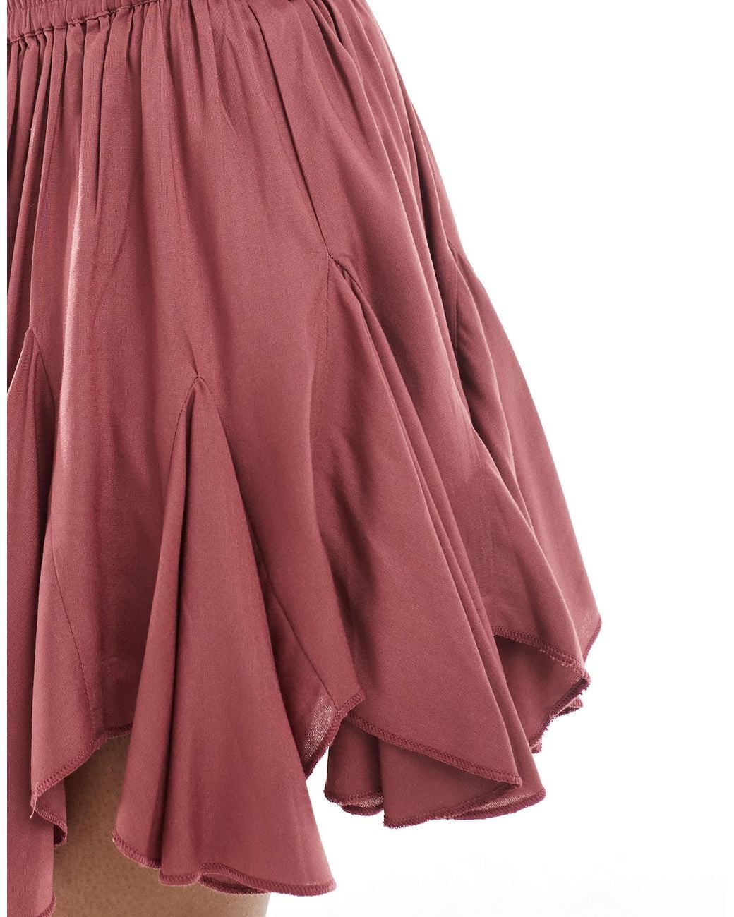 ASOS Red Flippy Godet Mini Skirt