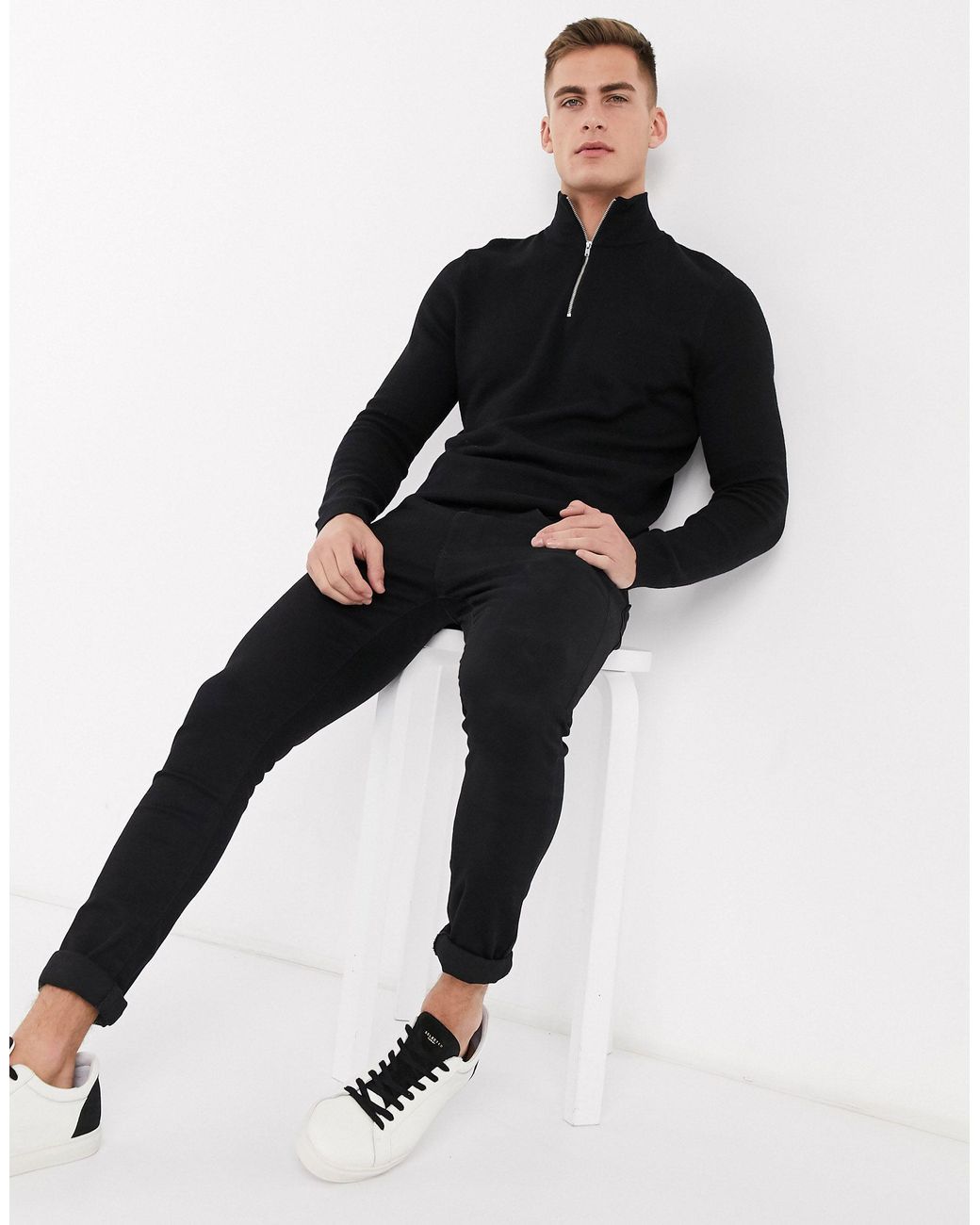 asos quarter zip jumper