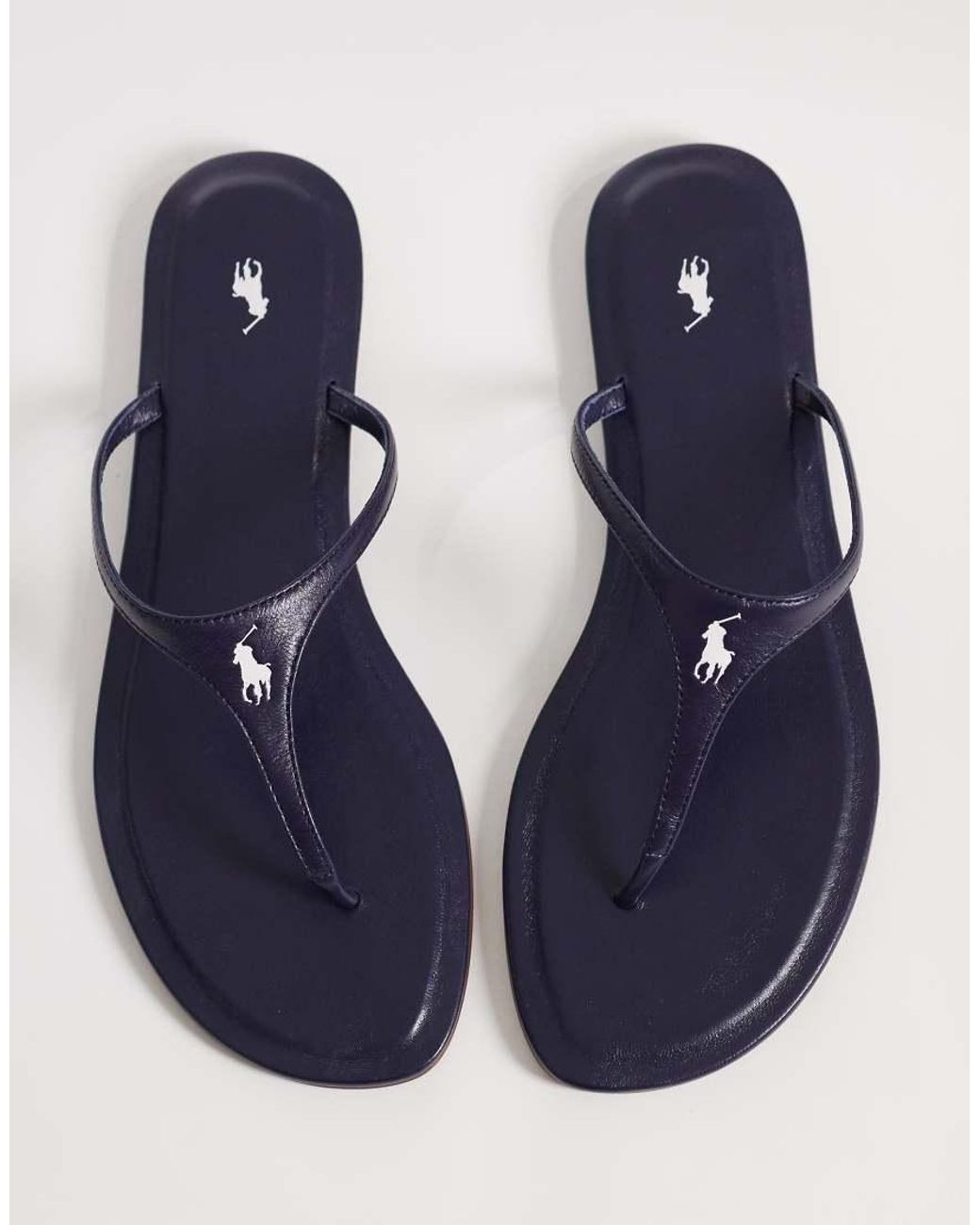 Polo Ralph Lauren Blue Polo Ralph Strappy Flat Sandals