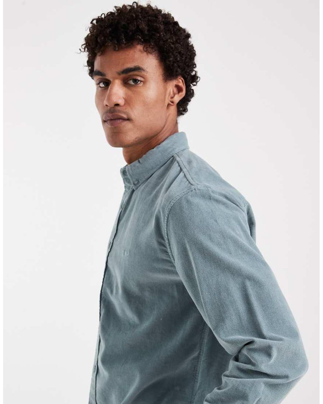 Levi's Blue Authentic Cord Button Down Shirt for men