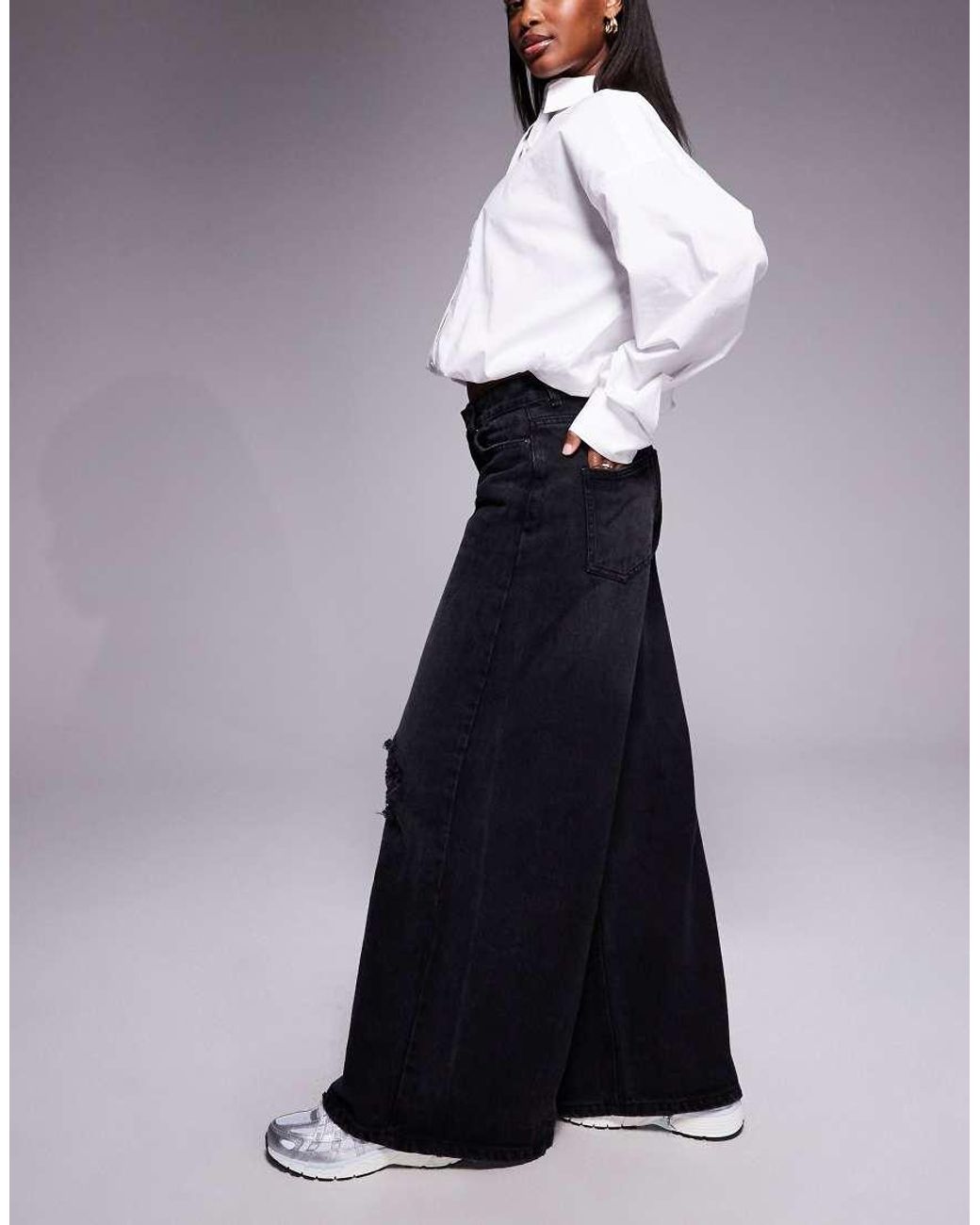 Courtside Blue Oversized Denim Jeans