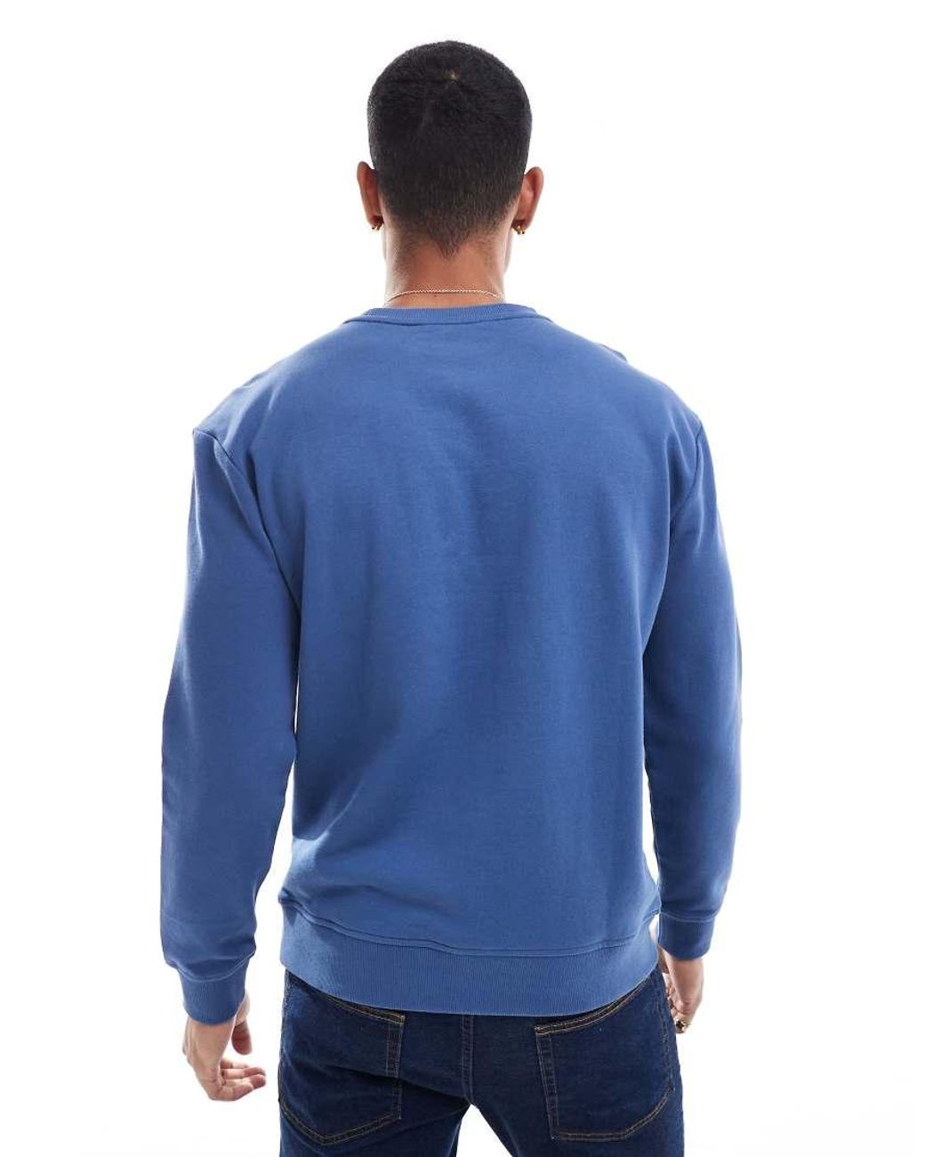 Lee Jeans Blue Script Logo Sweatshirt for men