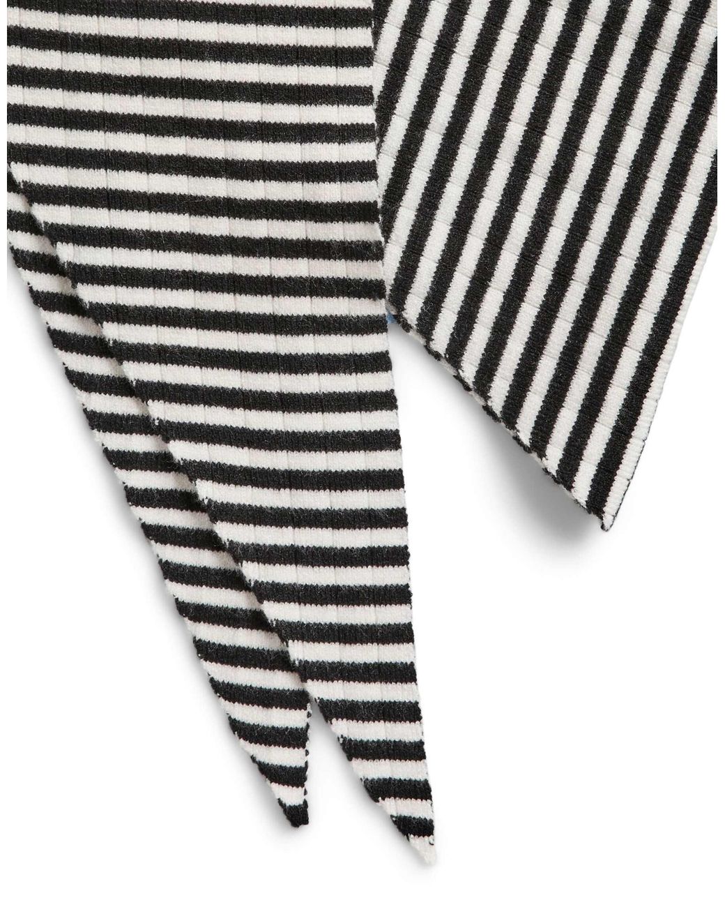 Alberte écharpe rayée e Pieces en coloris Black