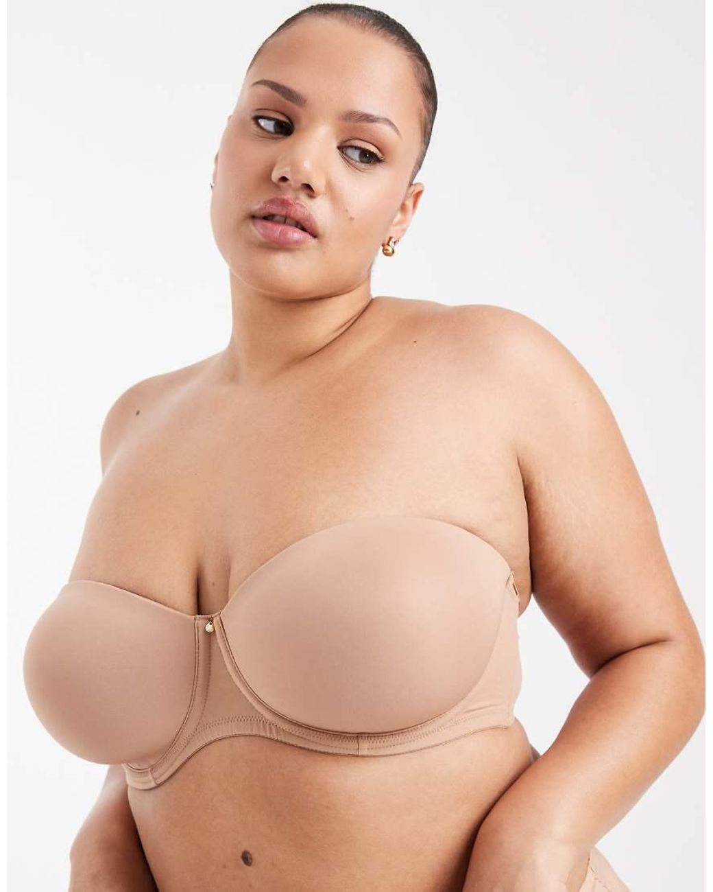 ASOS Natural Asos Design Curve Moulded Multiway Underwired Bra
