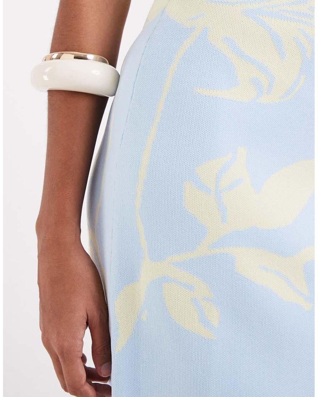 Pretty Lavish White Compact Knit Bandeau Maxi Dress