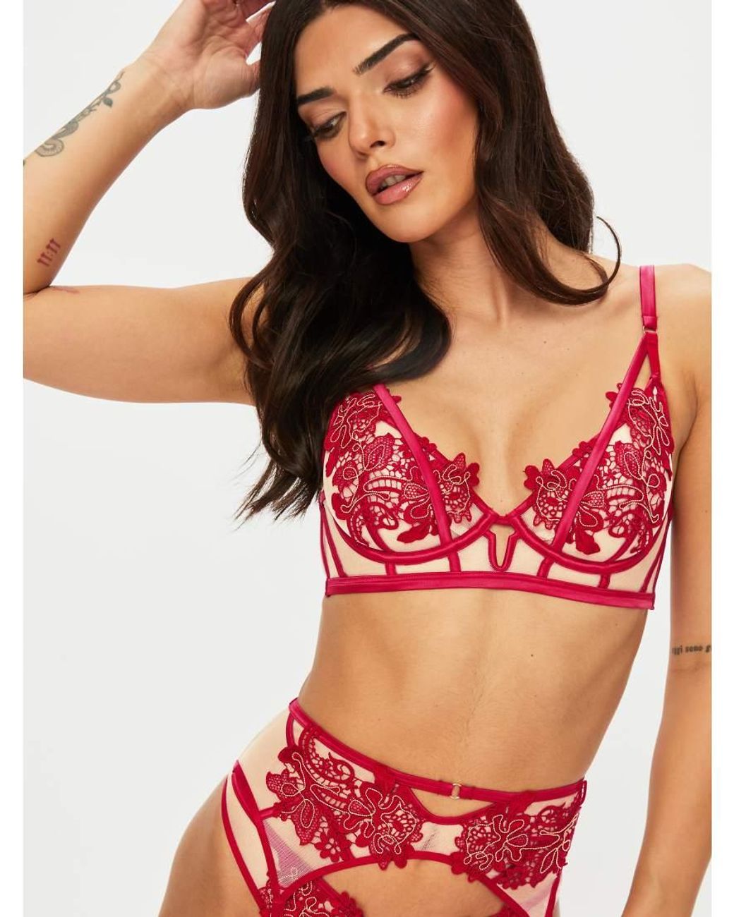 Ann Summers Red Enticement Non Padded Plunge Bra