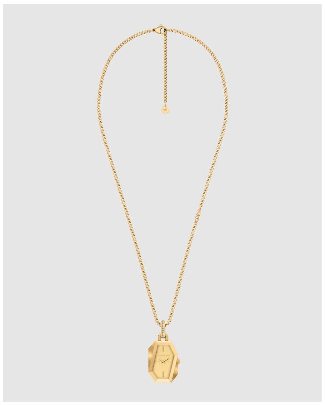 Michael Kors Metallic Suri Two-Hand-Tone Stainless Steel Watch Necklace, Mk7614