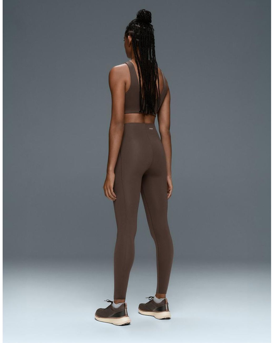 Oysho Gray V-neck Compressive Tank Top