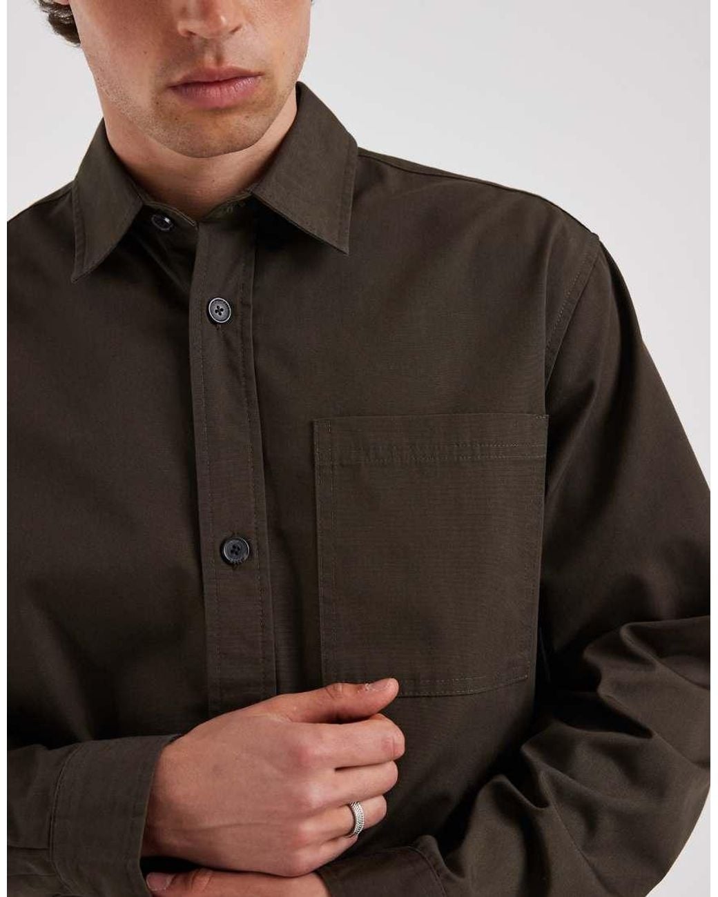 Redefined Rebel Black Boxy Oversized Shirt for men