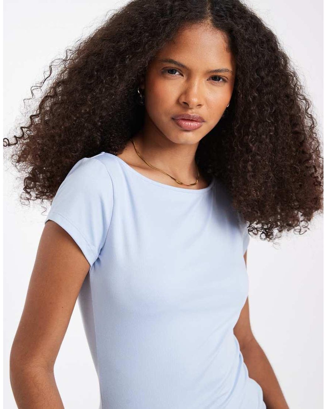 Hollister White Seamless Slash Neck Top