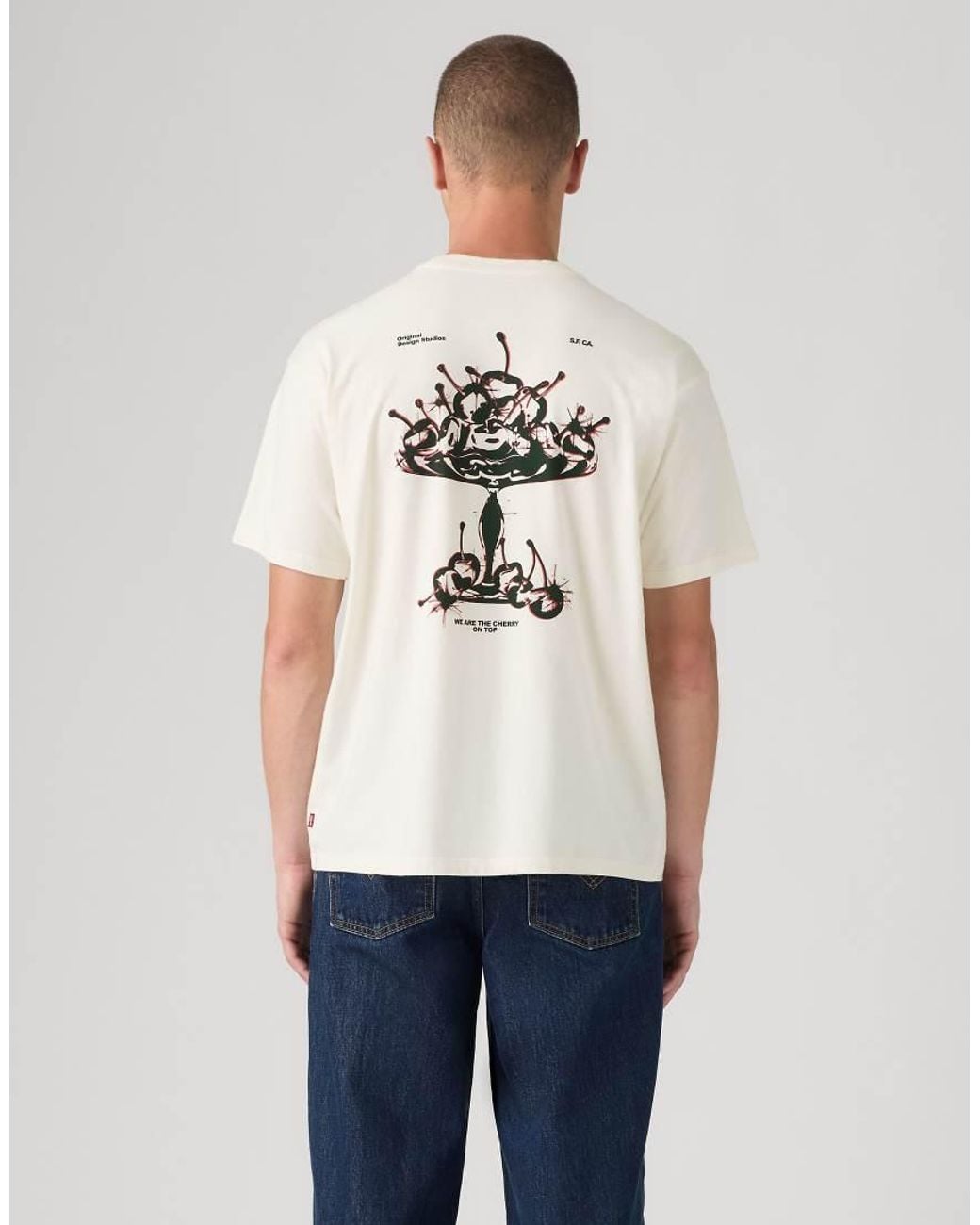 Levi's White Graphic Vintage Fit Tee for men