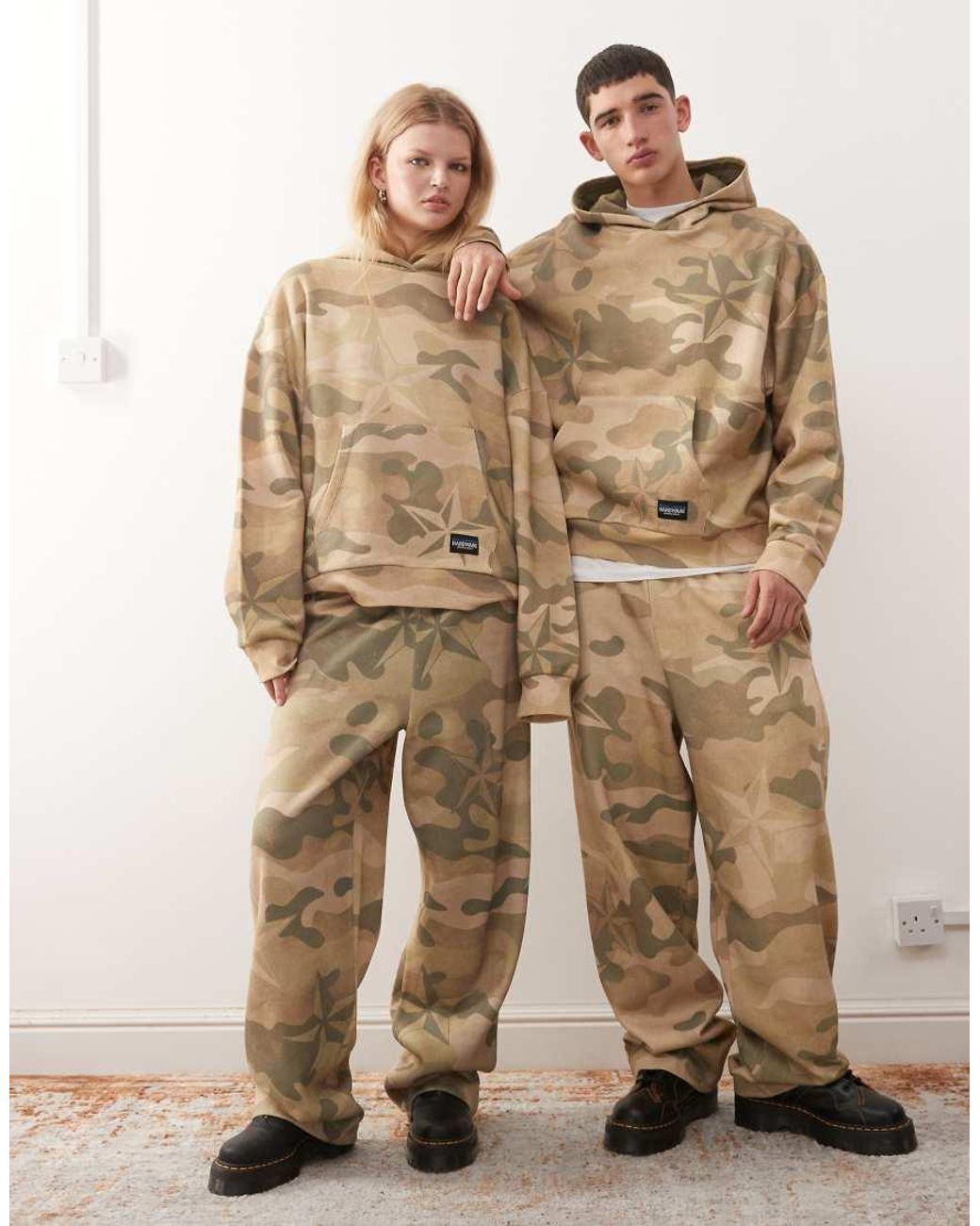 Collusion Metallic Camo Print Boxy Hoodie