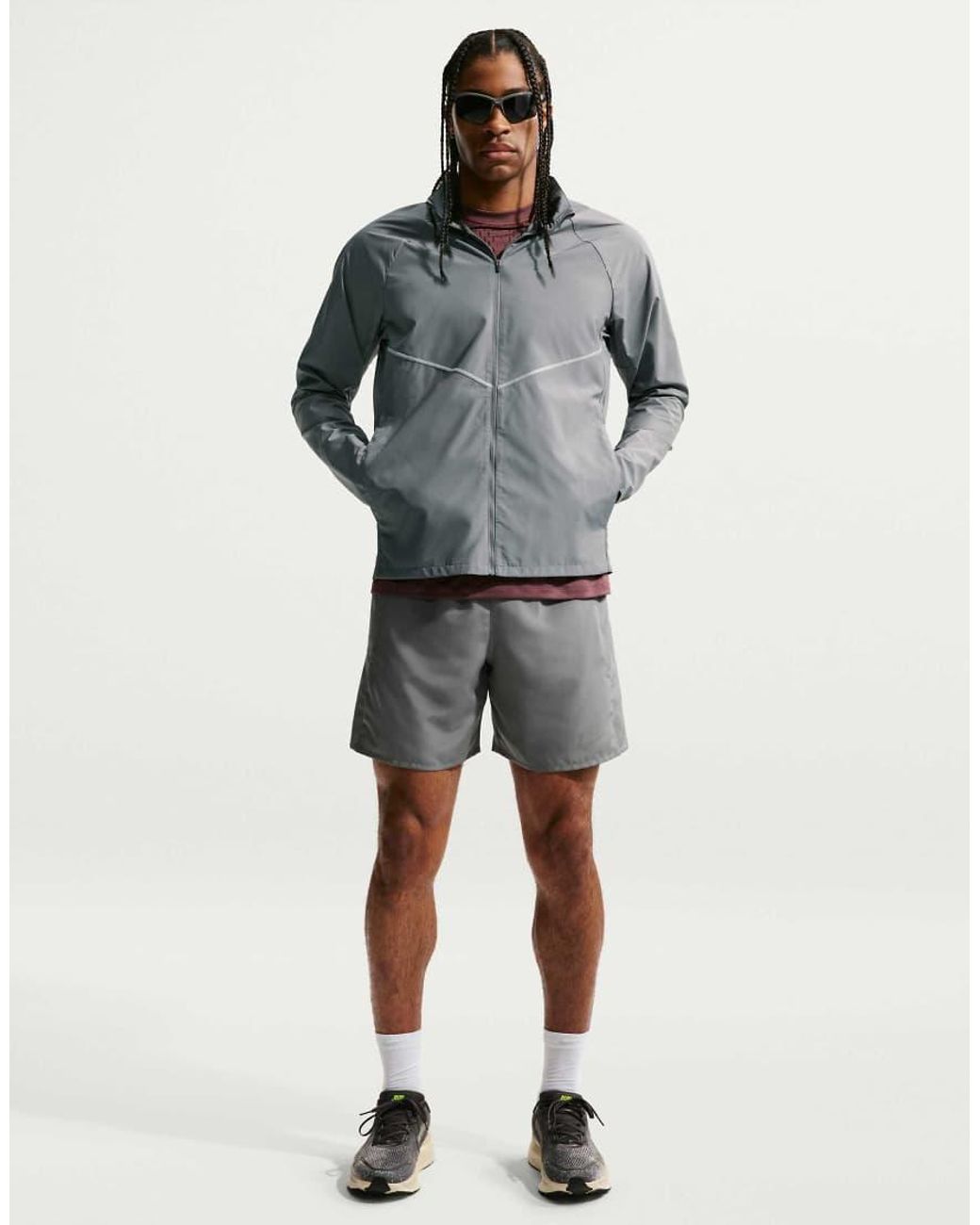 Nike Gray Men's Miler Repel Uv-protection Jacket for men