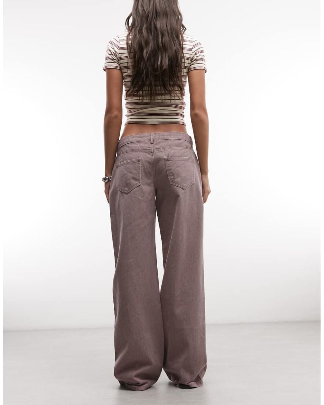 Daisy Street Purple Low Rise Boyfriend Fit Jeans