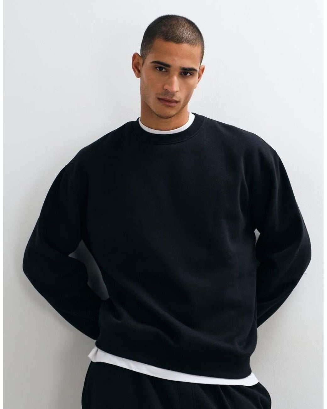 ASOS Essentials Oversized Sweatshirt in het Blue voor heren