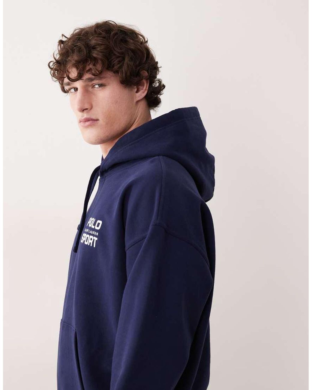 Polo Ralph Lauren Blue Sport Relaxed Fit Back Print Hoodie for men