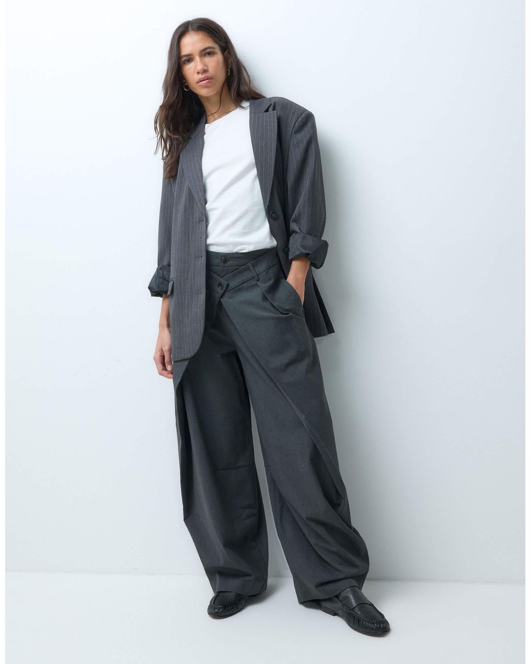 Blazer oversize ASOS en coloris Gray