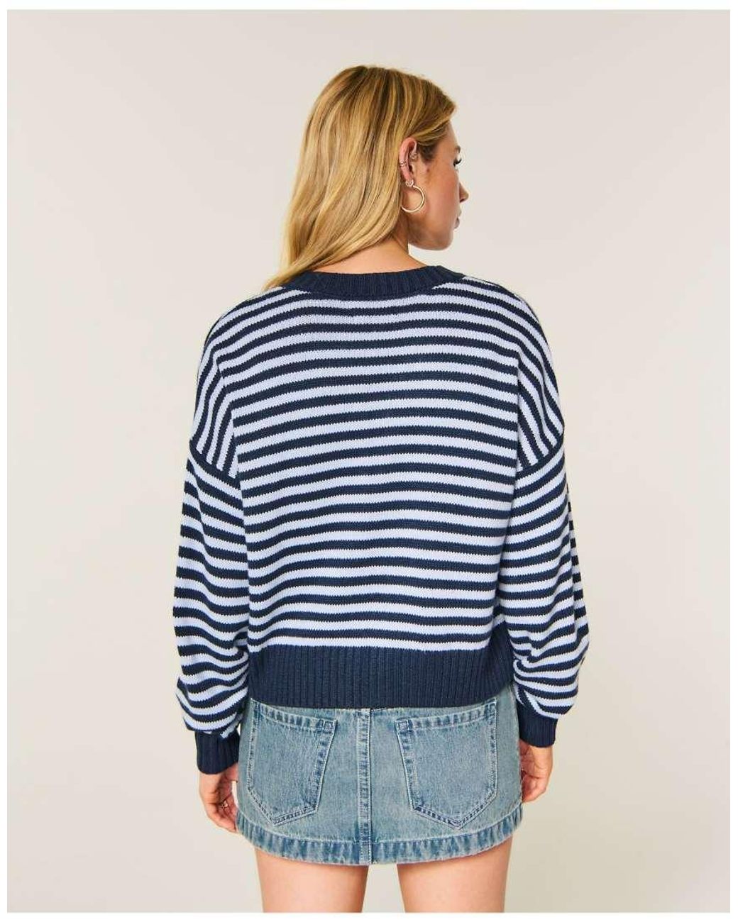 Hollister Blue Easy Crew Cardigan