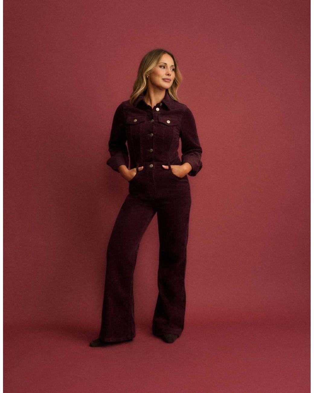 Nobody's Child Cord Flared Jumpsuit