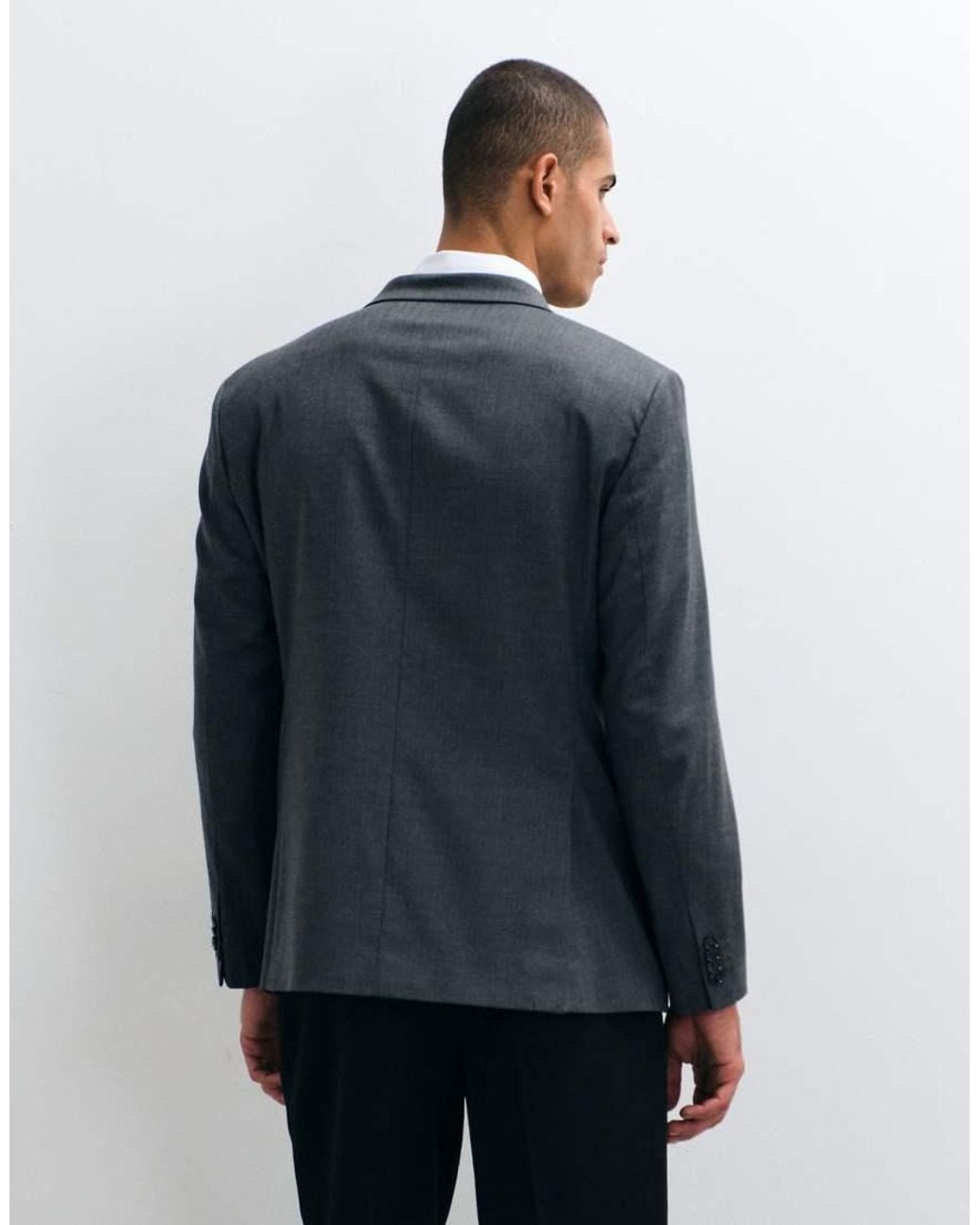 Mango Gray Double Breasted Suit Blazer Co-ord for men
