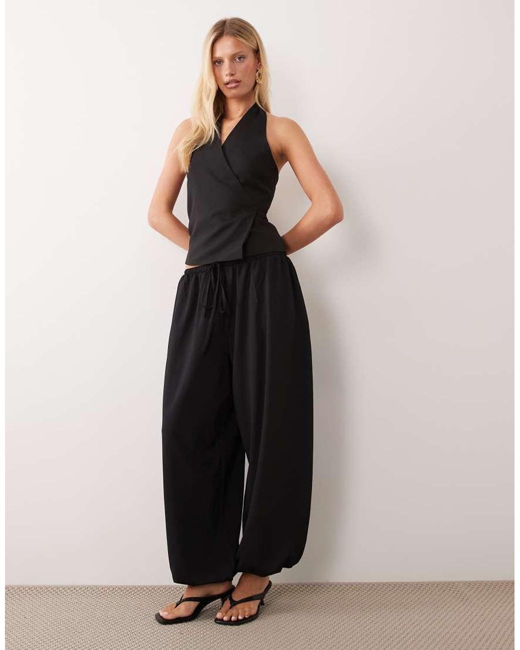 Mango Black Tailored Halterneck Sleeveless Top
