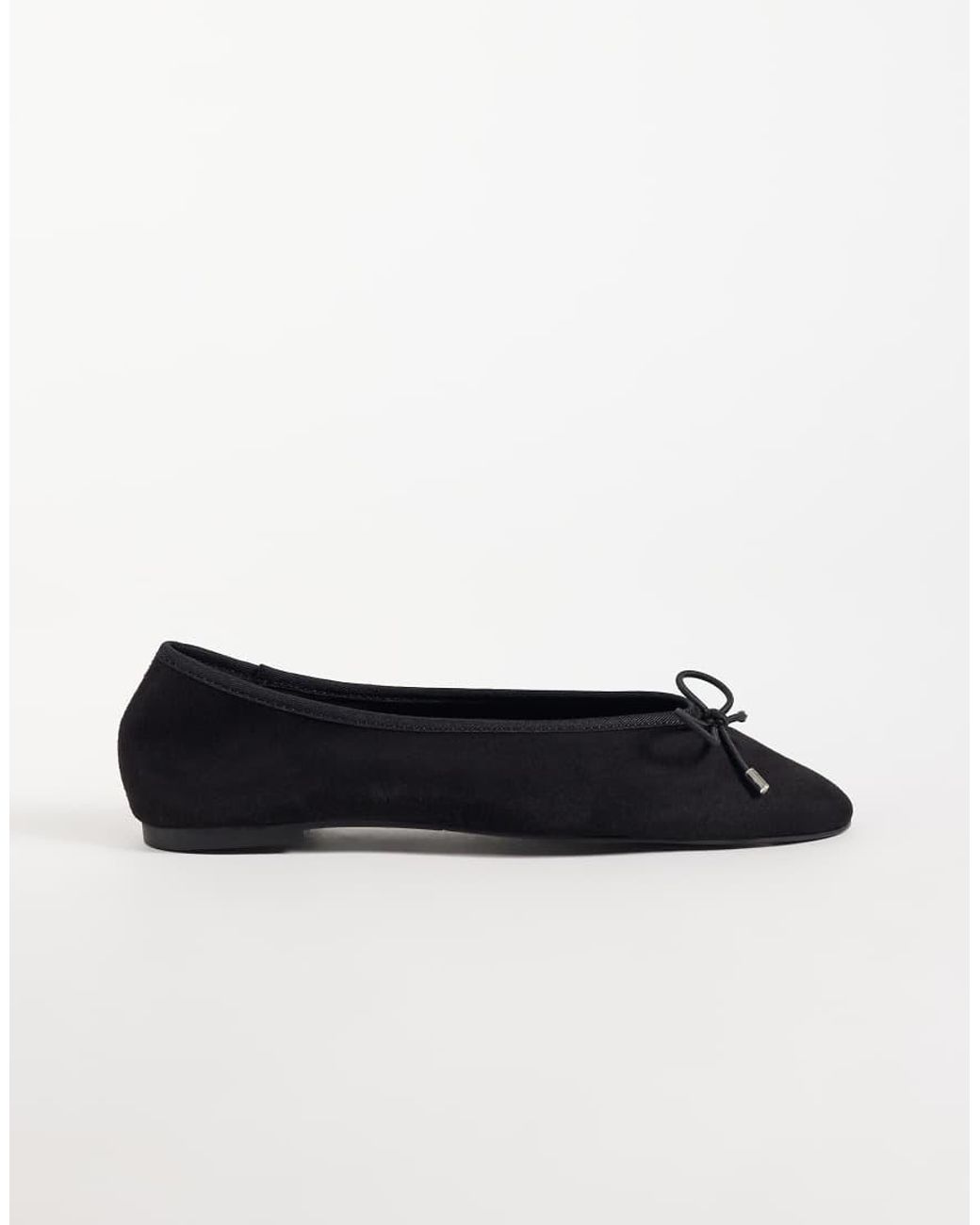 ASOS Black Lola Soft Bow Detail Ballets