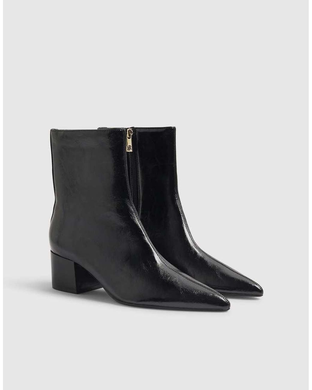River Island Black Point Toe Heeled Ankle Boots