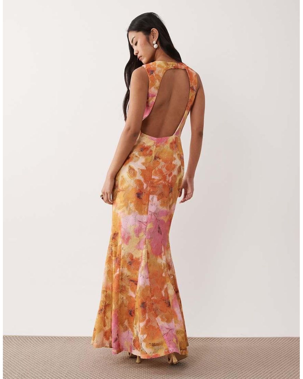 Pretty Lavish Pink Cut Out Back Maxi Dress