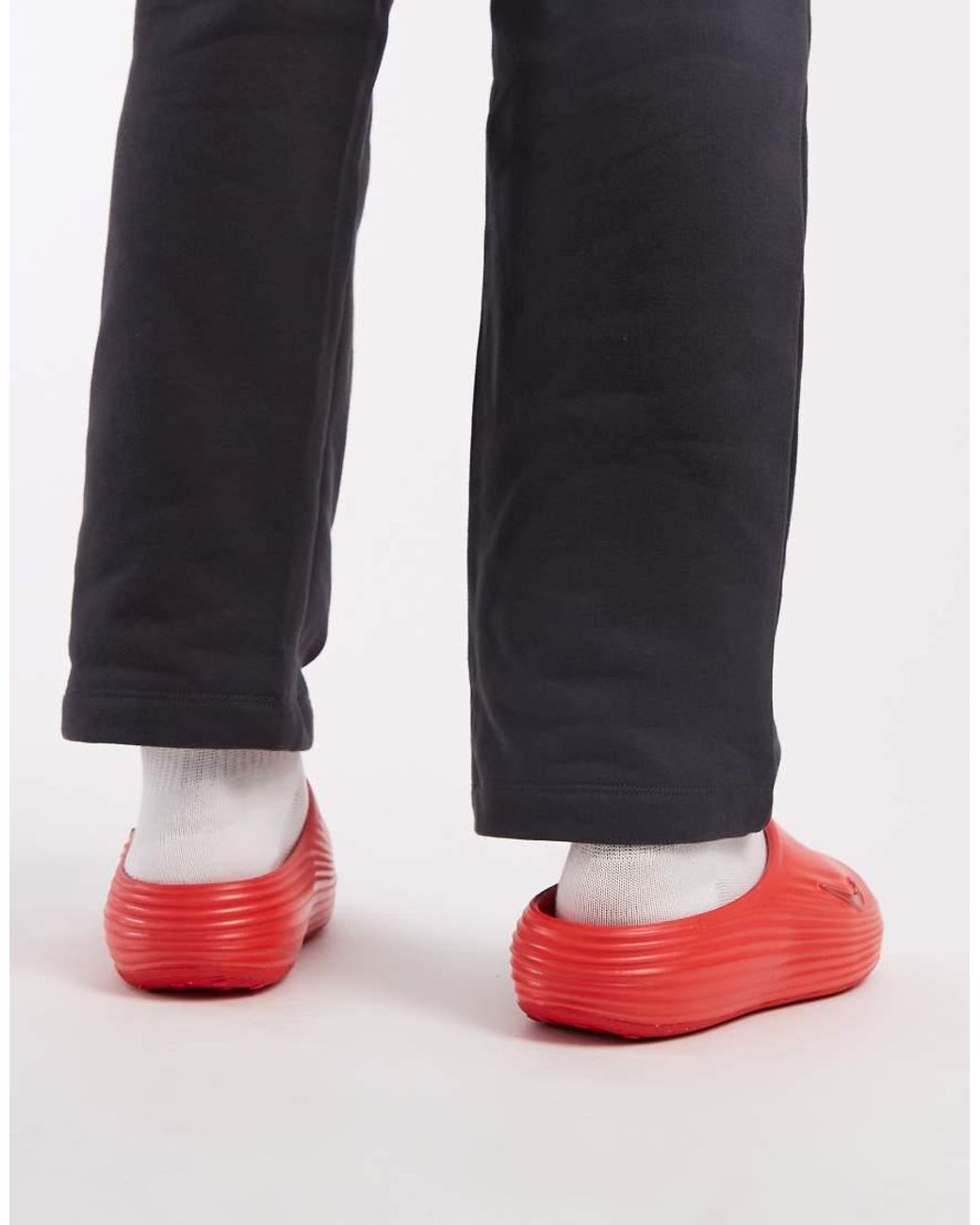 Nike Red Reactx Sliders for men